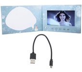 Tarjeta de felicitación de video Recargable de 7 pulgadas DIY Digital HD Video Folleto con 2 GB de memoria para el Día de la Madre Día del Padre An...