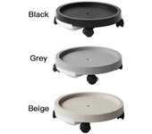 Bandeja de maceta rodante Bandeja de carro con ruedas bloqueables Ruedas de carro de bandeja rodante Gris 30cm