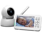 960 Monitor de bebé Monitor digital inalámbrico de 5 pulgadas Visión nocturna infrarroja Intercomunicador bidireccional - Enchufe AU Multicolor AU ...