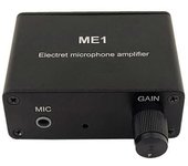 Micrófono de condensador ME1 de 3,5 mm Amplificador de auriculares Preamplificador de audio Mesa de mezclas negro