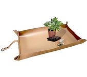 Tapete de trasplante de plantas de cuero Tapete de trasplante impermeable Tapete para macetas de suculentas de interior Gard portátil Paño caqui