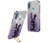 Para Motorola Moto E20 PC + TPU Soporte de carcasa de teléfono Soporte de soporte Cubierta protectora trasera Multicolor Style B