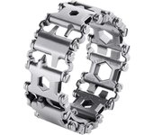 Pulsera de herramienta inoxidable para hombres compatible para banda de rodadura de Leatherman y banda de reloj 29 en 1 Supervivencia Senderismo Ca...
