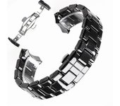 Correa de cerámica de 18 mm 22 mm para el reloj Armani Ar1400 Ar1410 Ar1402 Ar1401 Hombres Banda de mujeres Cinturón de pulsera Botón de mariposa b...