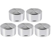 5 piezas perillas de la estufa de gas de metal 6 mm Cocina Rango de control Horno Perilla del quemador Perilla del interruptor de la placa de gas A...
