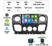 Reproductor multimedia de radio de coche Android 13 para Renault Master Nissan NV400 Opel Movano 2010 - 2021 Navegación Gps Android Auto Wifi CAM 4...