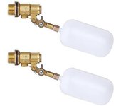 Válvula de flotador de 1/2 pulgada, válvula de flotador de agua para estanque Cierre de válvula de flotador Llenado automático, para tanques de gan...
