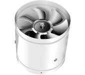 Ventilador de escape, ventilador de escape de refuerzo de conducto en línea de bajo ruido, ventilador extractor (4 pulgadas blanco) - q37