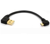 Cable macho USB 2.0 a micro USB B de 90 grados Extensor De Carga De Ángulo Izquierdo De 50 CM Y Cable Extensor De Carga-ZZY