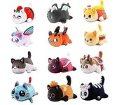 Miau Aphmau Peluche Muñeca Coca-Cola Papas fritas Hamburguesas Pan Sandes Comida Gato Peluche Almohada para dormir Regalos de Navidad para niños Ga...