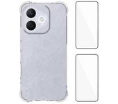 WANLONFENG WL2 Series for Honor 400 Lite Case 2.0mm TPU Precise Cutouts Phone Cover with 2Pcs Temper