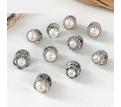 10 Pcs Botones de ropa Broche Anti-iluminación Botón Escote Fijo Desmontable Ajustable Blanco perla