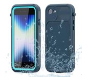 Para Shellbox Iphone Se (2022) Funda impermeable Serie A Ip68 Funda impermeable azul oscuro