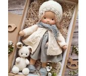 muñeca Waldorf hecha a mano, muñeca de punto hecha a mano, muñeca de peluche hecha a mano, muñeca Waldorf de Navidad, regalo de cumpleaños de Navid...