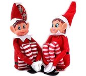 Elfie Boy y Elvie Girl Set Divertido y Juguetón Elfos que se Comportan Mal, Figura con Cuerpo Suave y Vinilo Face-Set de 2, Rojo Rojo Niño Niña 2 P...