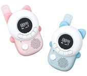 Juguetes para 3-12 Niños Niñas 2 Paquetes 3KM Rango Walkie Talkies Niños Radio Regalos Gato