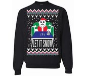 Rockinstone Sudadera Ugly Christmas Sweater | Deja que nieve | Meme divertido | ¡Aguinaldo! PIEDRA ROCKINA XXL