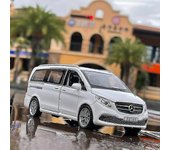 1:32 Mercedes-benz V260 Coche de niñera de negocios Modelo de coche de aleación Sonido Y Luz Tirar Atrás Niño Coche de juguete Sim-Yvan Blanco