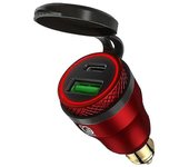 Motocicleta impermeable 12v 24v Qc3.0 Usb Tipo C Pd Cargador rápido Adaptador de corriente Hella Din Enchufe enchufe para motocicleta Ducati