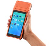 Impresora PDA de mano todo en uno Terminal de punto de venta inteligente Impresoras portátiles inalámbricas Pago inteligente Te Naranja 3G EU Plug
