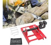Mini molino de motosierra, corte de madera, motosierra, amoladora, riel guía de madera para trabajadores de la construcción, contiene 1 amoladora e...