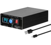 ATU-100-0A 1.8-55MHz Mini sintonizador de antena automática Pantalla OLED de 0.91 pulgadas Estuche de aleación de aluminio con 1