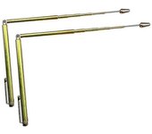 2pcs / set Detector de agua Radiestesia Varillas Adivinación Bruja Latón duradero ajustable