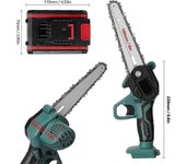 Sierra de poda eléctrica portátil y recargable de 21v con 1 baterías, motosierra pequeña para dividir la madera, para clip de rama de huerto de jardín