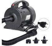 Bomba eléctrica portátil de 1600 W Bomba de colchón de aire Inflador de bomba de aire eléctrico de inflado Desinflador con 2 boquillas para barco d...