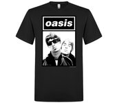 Oasis- Camiseta con foto en caja de Noel & Liam Negro M