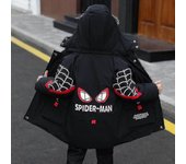 Nuevo Invierno 2022 Spider-Man Chaqueta con capucha Abrigo cálido de invierno para niños negro 130cm (6-7years)