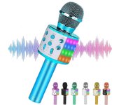 Micrófono de karaoke inalámbrico Niskite para niños, regalos para niñas de 6 7 8 9 años, juguetes para niñas de 4 a 12 años, regalos de cumpleaños ...