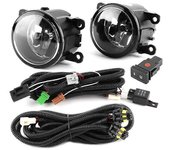 Luz de conducción antiniebla de parachoques de lente transparente para 06-14 GRAND VITARA con bombillas de interruptor negro