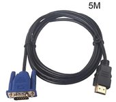 1.8/3/5/10m 1080p Hdmi a Vga 15pin cable adaptador de cable macho plomo para Hdtv Hd Lcd 5m
