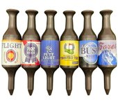6 piezas de camisetas de golf Camisetas de golf de botella de cerveza para golfistas Como se muestra
