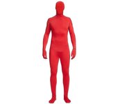 Adulto Morph Costume Hombre Mujer Spandex Body Suit Mono de Piel Rojo 170CM