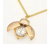 Mariquita Relojes Escarabajo Reloj mujeres hombres niños estudiantes reloj de bolsillo reloj de cuarzo llaveros reloj de bolsillo de Oro