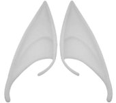 2 piezas de accesorios de maquillaje de Halloween realistas de orejas de elfo para orejas de elfo de amplia aplicación para disfraces de hadas de d...