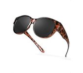 Gafas de sol polarizadas de Fitover para las mujeres, desgaste redondo de moda del marco sobre los vidrios con la protección ULTRAVIOLETA