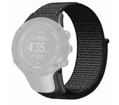 Para Sunnto Ambit3/Ambit3 Peak Correa de reloj de nailon con bucle deportivo - Seashell White Negro Suunto Ambit 3