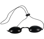 Gafas de cama de bronceado flexible Protección ocular Gafas UV Gafas negras portátiles Protector ocular Máscara ocular