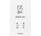 1pc Tipo electrónico 220V Afeitadora Socket Beard Cargador de Corriente Enchufe de Pared para Baño de Hotel Blanco 8.6X14.6CM