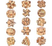 Asiv Set Of 9 3D Wooden Rompecabezas Puzzle, Iq Challenge Puzzle Games, Small Logic Mind Puzzle Box Toy Removing Assembling Lock Puzzle Gift Set pa...