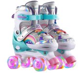 Zapatos de patinaje para niños Zapatos de patinaje sobre ruedas de doble fila Zapatos de patinaje sobre ruedas de doble fila para niños Siga Rosa 2...
