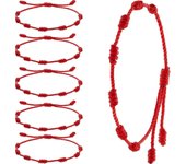 6 Piezas Pulseras de Cuerda de Verano Pulsera de Cuerda Roja Pulsera de Cuerda Roja Cabalá Kabbalah Anillo Rojo Pulsera de Cuerda Amuleto Para Prot...