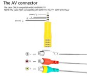 Reemplazo del cable del adaptador de componentes De Video Av para Samsung Tv, 3 Rca