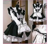 Generic Mujer Maid Outfit Anime Dress Delantal Vestido Lolita Vestido Hombres Café Disfraz Cosplay Male-L