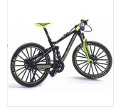 Bicicleta de montaña cuesta abajo Modelo de bicicleta negra y verde