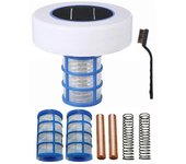 Purificador de agua de piscina de energía solar, ionizador solar de piscina, limpiador de agua de piscina, algas claras y cloro para spa Como se mu...