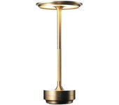 Lámpara de mesa inalámbrica Lámpara de mesa recargable USB impermeable impermeable (, oro) [ege] -q